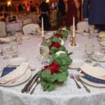 Wedding reception table.