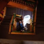 Caitlin & Chad in the stairwell from above.