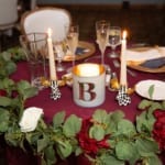 Wedding reception table.