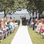 Kelsey and Jared's outdoor wedding ceremony.