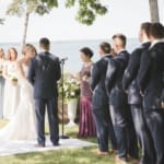 Kelsey and Jared's outdoor wedding ceremony.