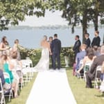 Kelsey and Jared's outdoor wedding ceremony.