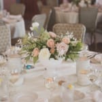 Wedding reception table bouquet.