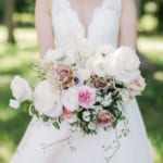 Xuan's wedding bouquet close up.