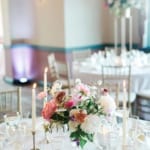 Table setting for a wedding reception.