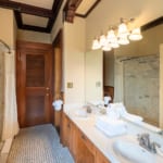 Bamboo Room - bathroom with dual sinks.