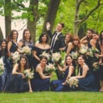 Matt posing with the bridesmaids.