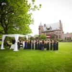 Lina and Matt's outdoor wedding ceremony.