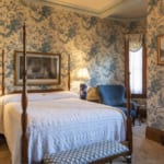 Bed in the Clay Room at Belhurst Castle.