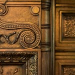Collins Room - Fireplace detail.