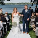 Liz & Bill kwalk down the aisle.