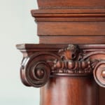 Dining Room - Fireplace mantle detail. Dining Room - Fireplace mantle detail.