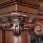 Dining Room - Fireplace mantle detail. Dining Room - Fireplace mantle detail.