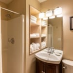 Dwyer Lane House - bathroom with shower.