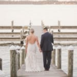 Kelsey and Jared posing on the dock.