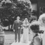 Kelsey walking down the aisle.