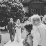 Kelsey walking down the aisle.