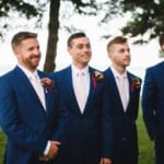 Matt and the groomsmen at the altar.