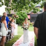 Haley walking down the aisle.