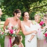 Haley with her bridesmaids and flower girls.