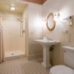 Lee Room - bathroom with shower. Lee Room - bathroom with shower.