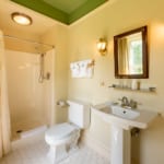 Mandingo Room - bathroom with shower. Mandingo Room - bathroom with shower.
