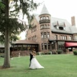 Shannon and Nick posing outside Belhurst.