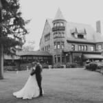 Shannon and Nick posing outside Belhurst.