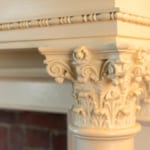 Sheldon Room - Fireplace mantle detail. Sheldon Room - Fireplace mantle detail.