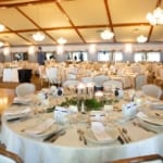 Castle Ballroom - wedding reception tables.