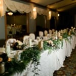 Castle Ballroom - wedding party table.
