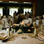 Castle Ballroom - wedding reception tables.