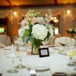 Castle Ballroom - wedding reception table close up.