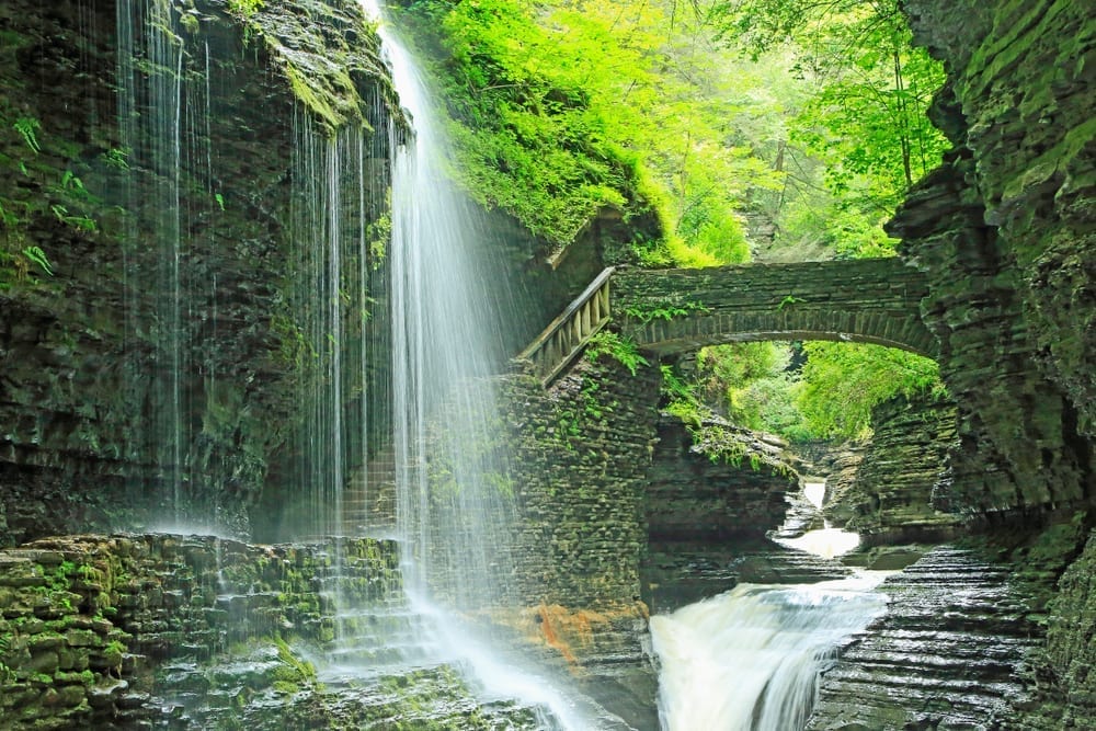 Waterfalls in the Finger Lakes near Belhurst Castle